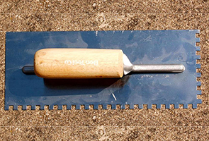 Photo 1 – Flat Notched Trowel